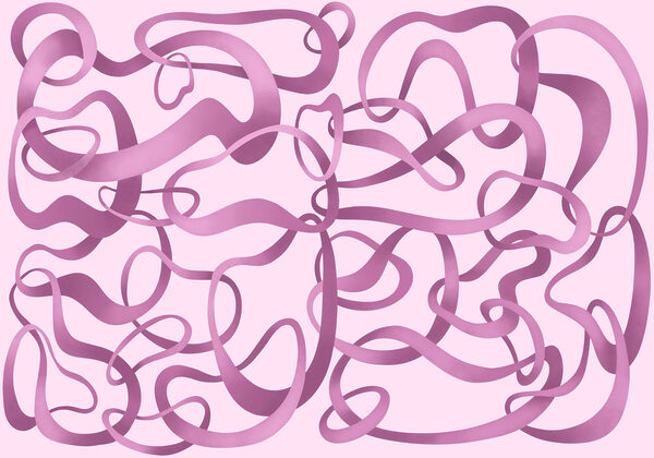 Wall mural Pink and purple swirly lines (SKU: t01168v3)