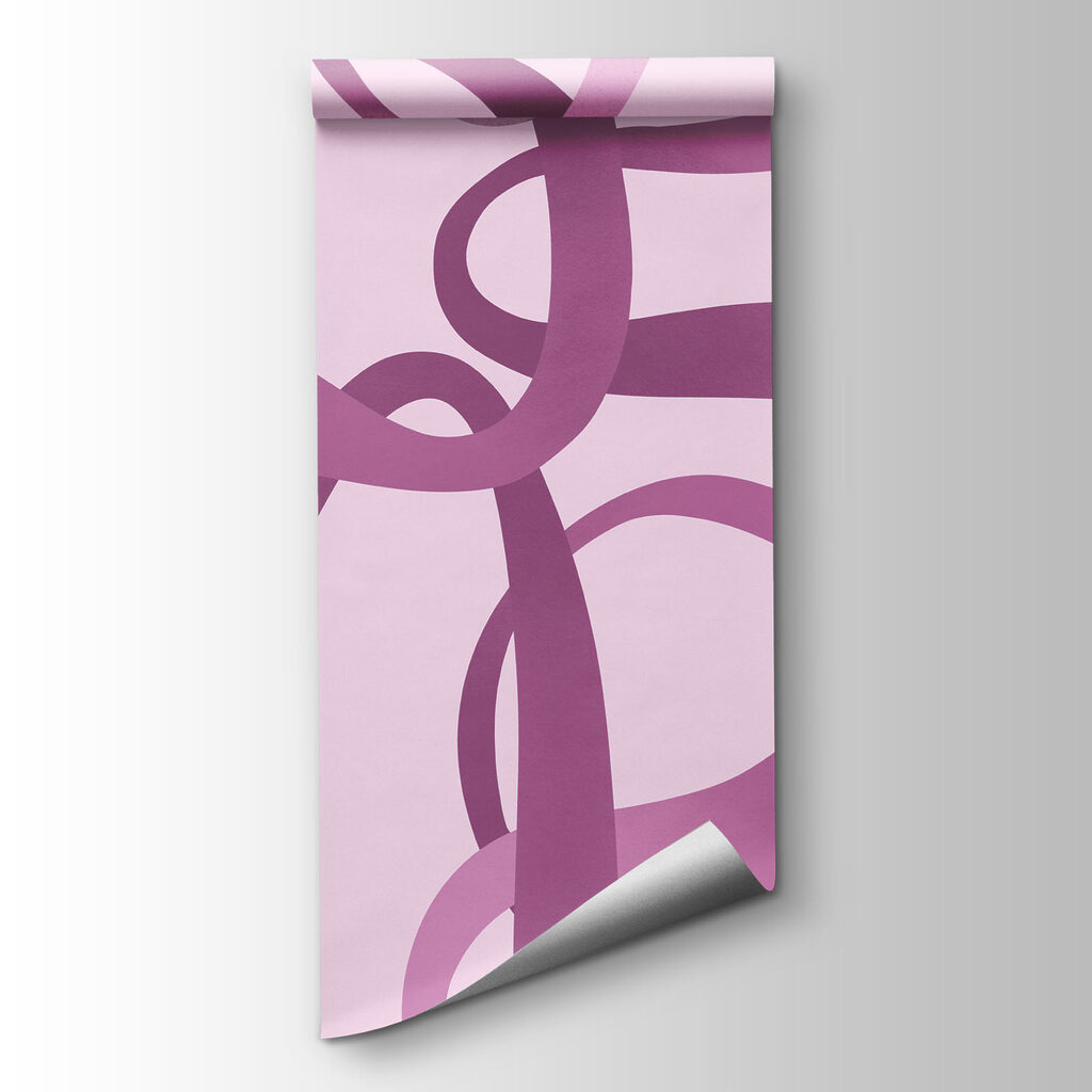Wall mural Pink and purple swirly lines (SKU: t01168v3)