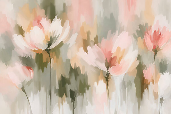 Wall mural Painting of flowers (SKU: t01189)