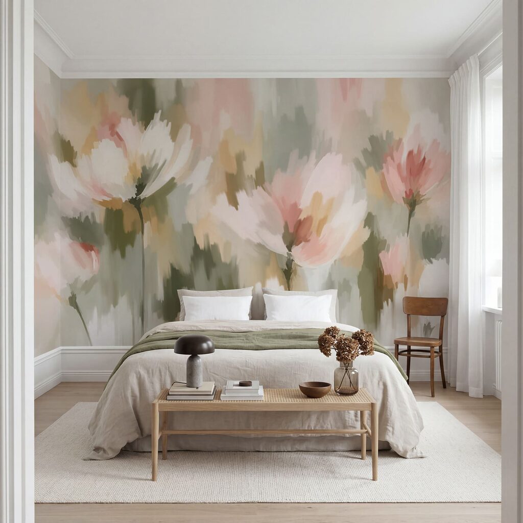Wall mural Painting of flowers (SKU: t01189)
