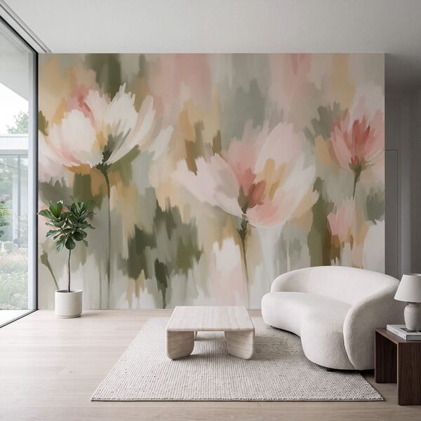 Wall mural Painting of flowers (SKU: t01189)