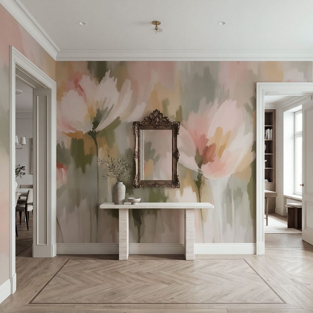 Wall mural Painting of flowers (SKU: t01189)