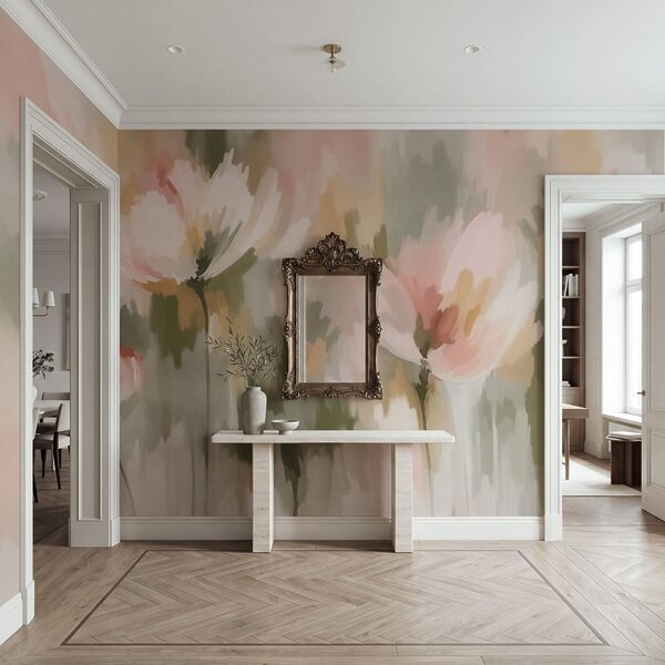 Wall mural Painting of flowers (SKU: t01189)