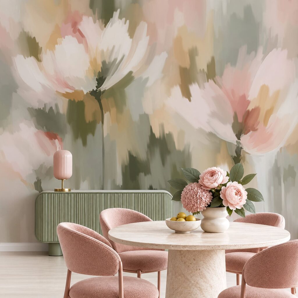 Wall mural Painting of flowers (SKU: t01189)