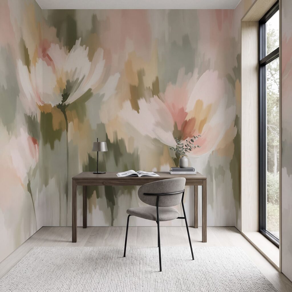 Wall mural Painting of flowers (SKU: t01189)