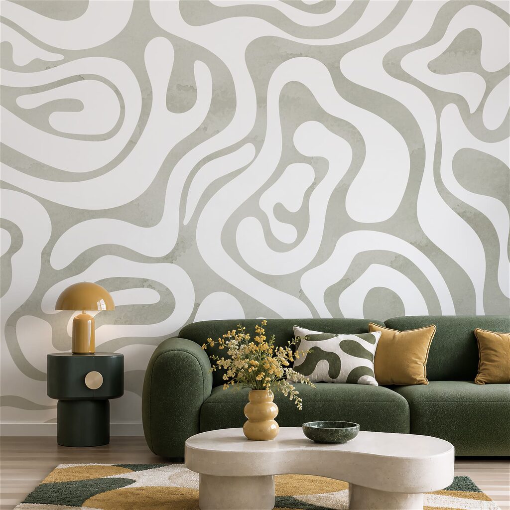 Wall mural White and gray pattern (SKU: t01191) Wall mural White and gray pattern (SKU: t01191)