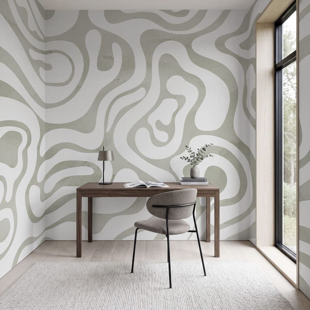 Wall mural White and gray pattern (SKU: t01191) Wall mural White and gray pattern (SKU: t01191)