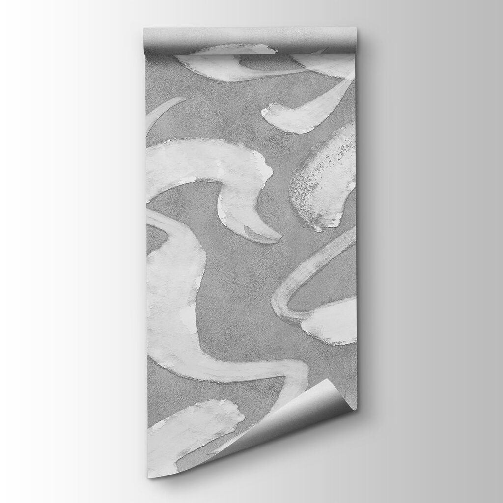 Wall mural White pattern on a grey surface (SKU: t01147) Wall mural White pattern on a grey surface (SKU: t01147)