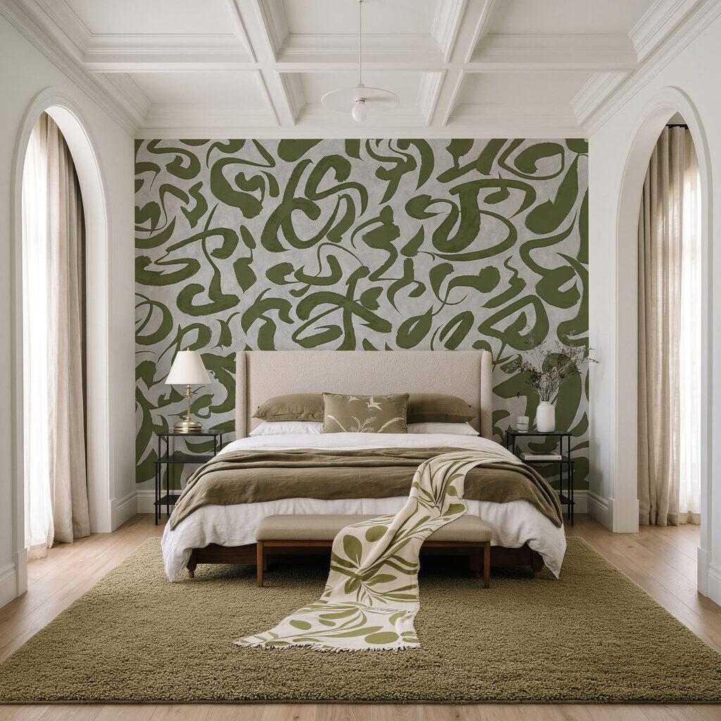 Wall mural Pattern of green and grey lines (SKU: t01147v1) Wall mural Pattern of green and grey lines (SKU: t01147v1)