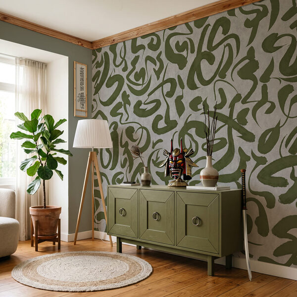 Wall mural Pattern of green and grey lines (SKU: t01147v1) Wall mural Pattern of green and grey lines (SKU: t01147v1)