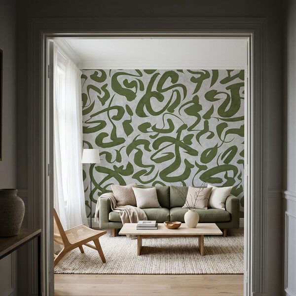 Wall mural Pattern of green and grey lines (SKU: t01147v1) Wall mural Pattern of green and grey lines (SKU: t01147v1)