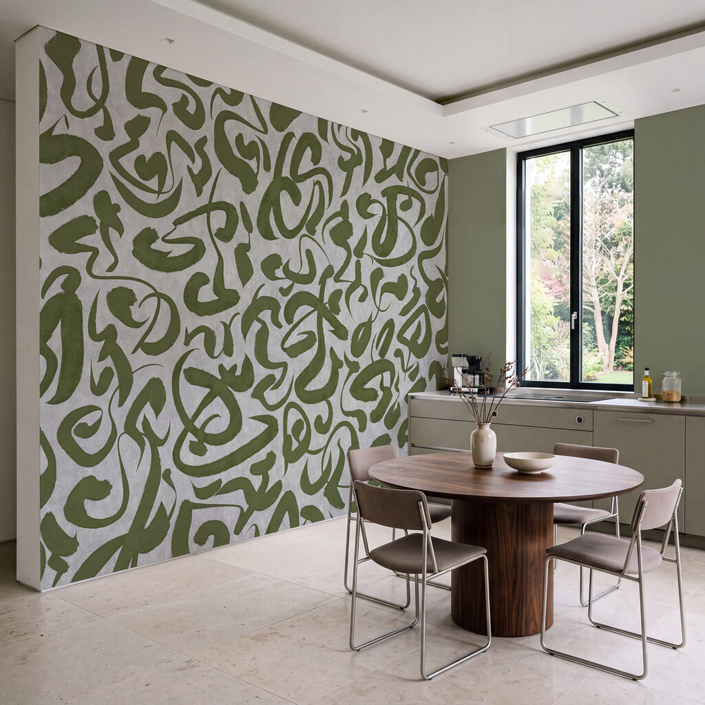 Wall mural Pattern of green and grey lines (SKU: t01147v1) Wall mural Pattern of green and grey lines (SKU: t01147v1)
