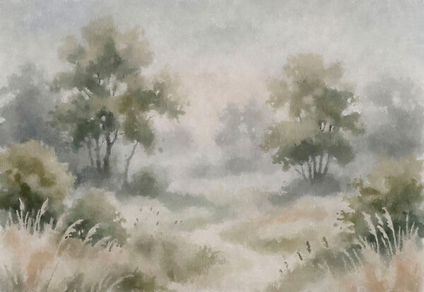 Wall mural Painting of trees and grass (SKU: t01160)