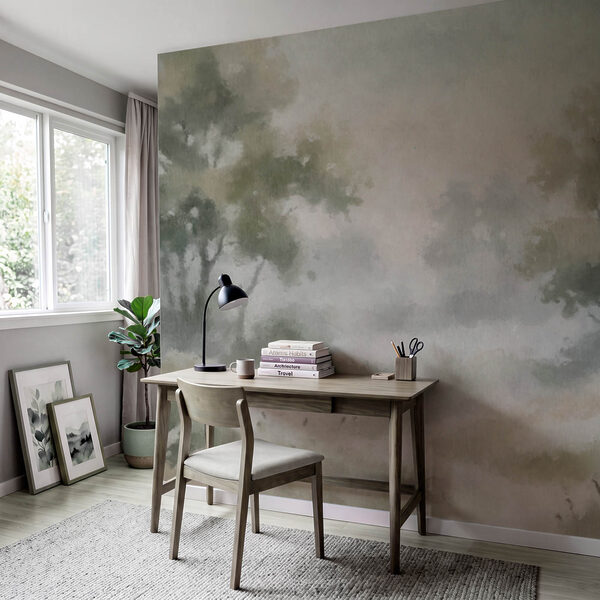 Wall mural Painting of trees and grass (SKU: t01160)