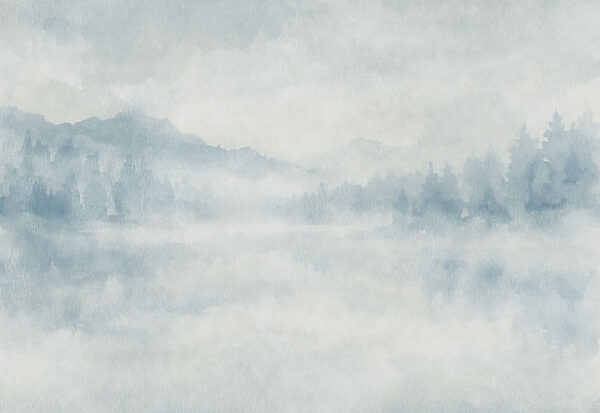 Wall mural Foggy landscape with trees (SKU: t01162)